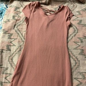 Pink skin tight dress thrifted medium